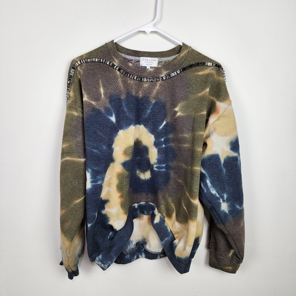 Collina Strada Tie-Dye Sweater - Green and Blue